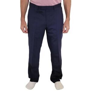 Kenneth Cole Men’s 36x32 Navy Dress Pants Flat Front